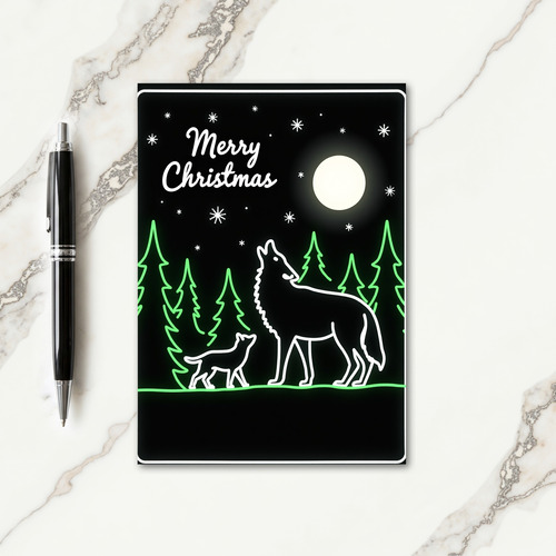 Neon Winter Christmas Card