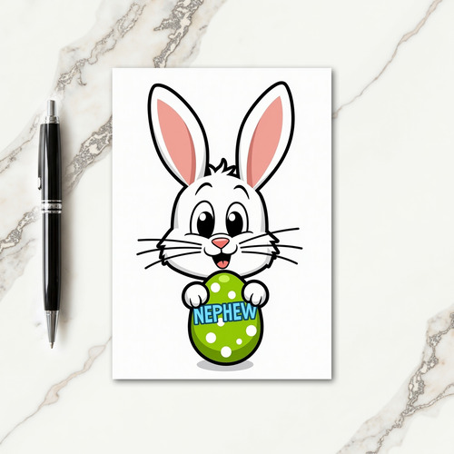 Nephew Happy Bunny Egg Card