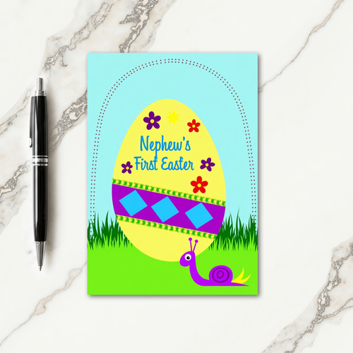 Nephews First Easter Celebration Card