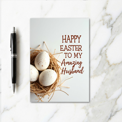 Nest With Eggs Greeting Card