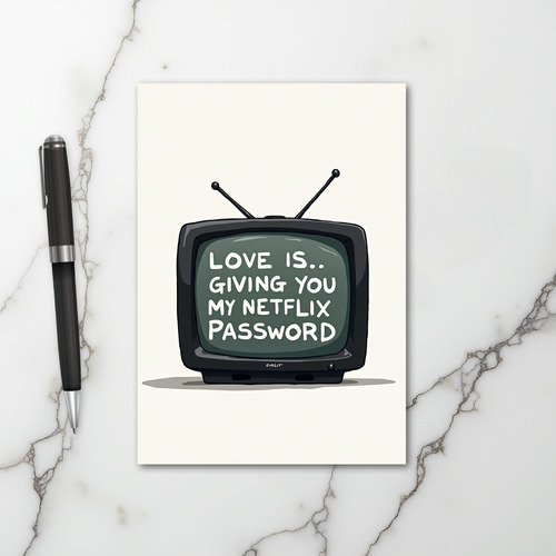 Netflix Password Sharing Love Card