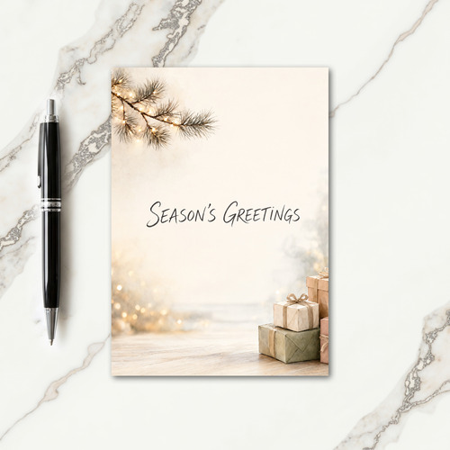 Neutral Holiday Greetings Card