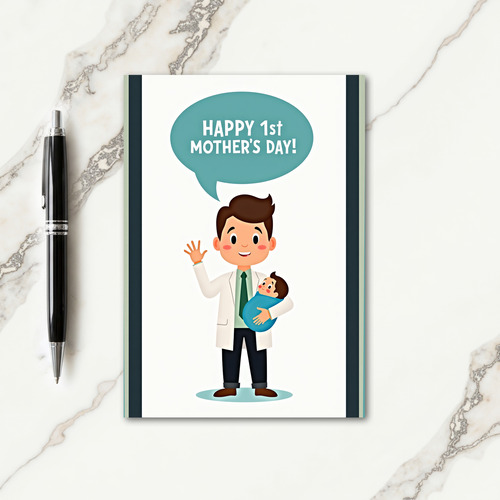 New Dad Arrival Announcement Card