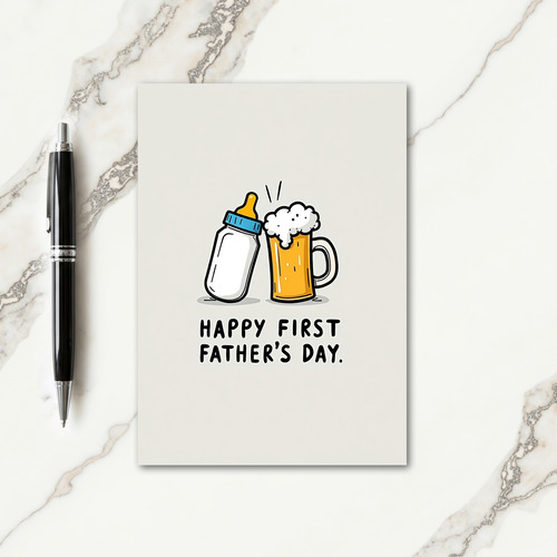 New Dad Funny First Fathers Day Card