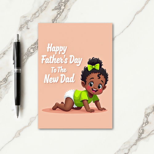 New Dads Joy Crawling Baby Card