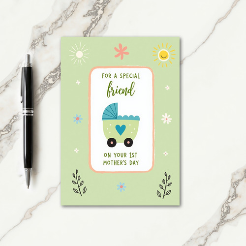 New Mom Floral Friends Card