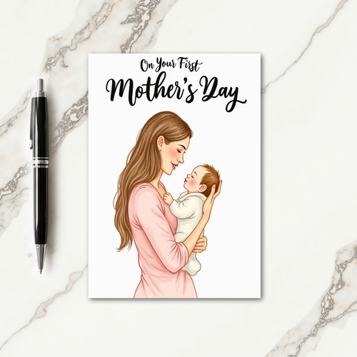 New Mom Illustration Card