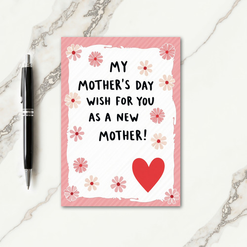 New Mother Floral Wish Card