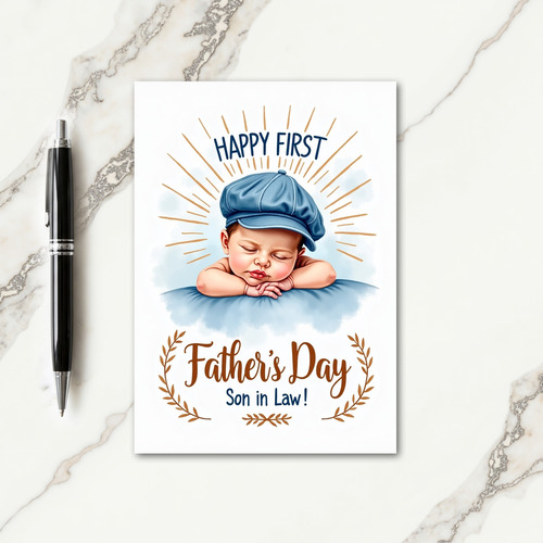 Newborns First Fathers Day Card