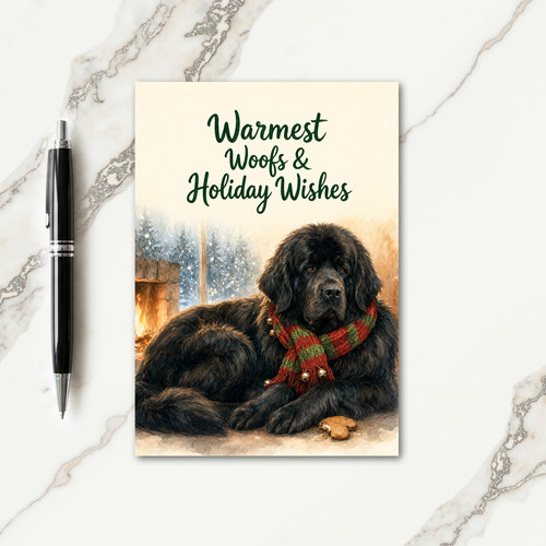 Newfoundland Dog Christmas Card