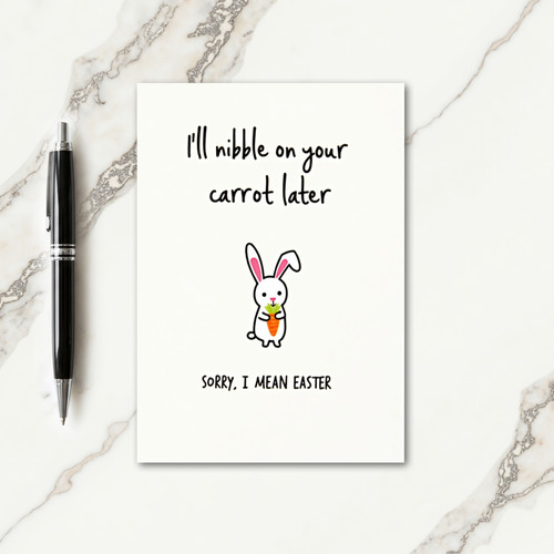Nibble Carrot Funny Easter Card