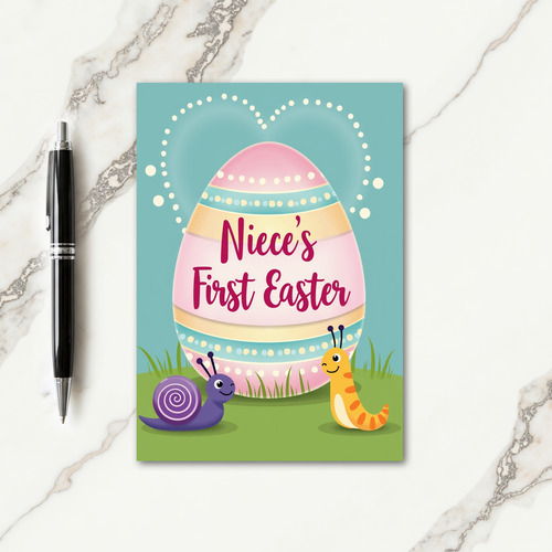 Nieces First Easter Celebration Card