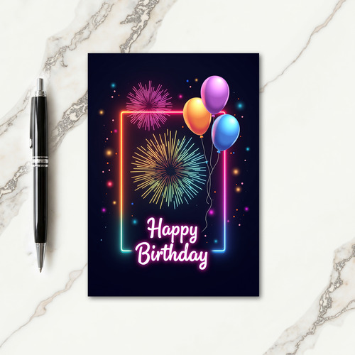 Night Birthday Glow Card