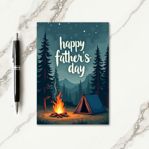 Night Forest Fathers Day Card