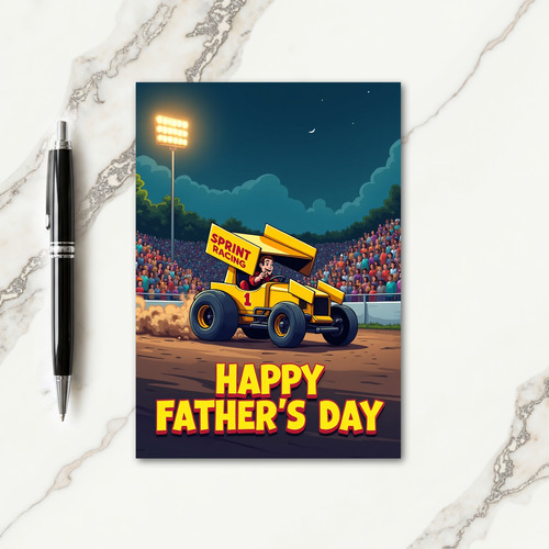 Night Race Fathers Day Card