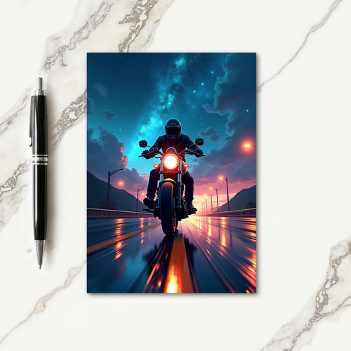 Night Ride Birthday Card
