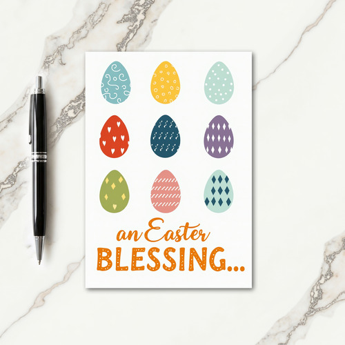 Nine Egg Pattern Spring Card