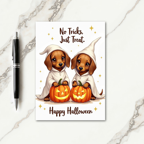 No Tricks Just Treat Card