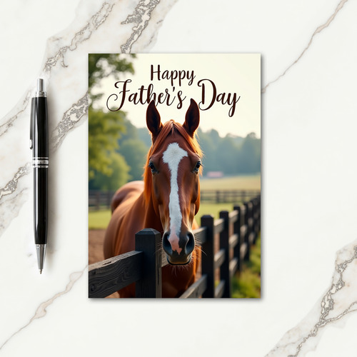 Noble Equine Fathers Day Card