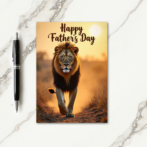 Noble Fathers Day Lion Card