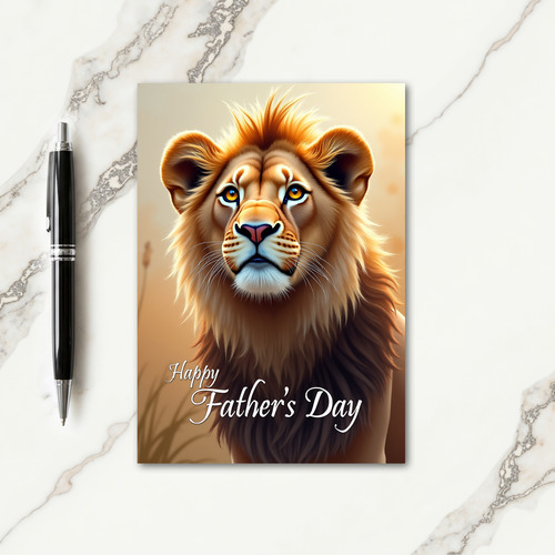 Noble Feline Fathers Day Card