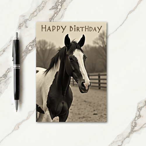 Noble Horse Birthday Card