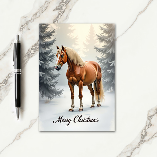 Noble Horse Christmas Card