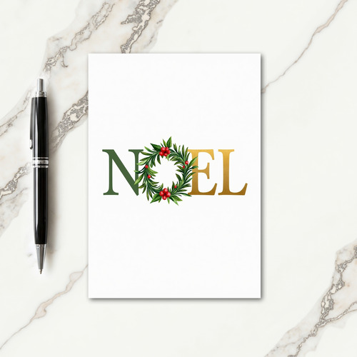 Noel Berry Garland Card