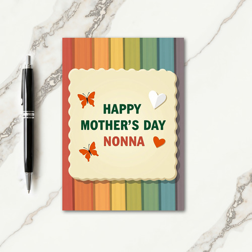Nonnas Day Sunset Hearts Card