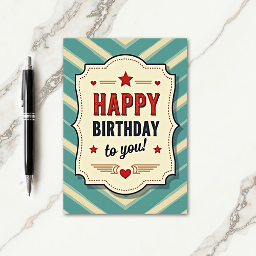 Nostalgic Birthday Card