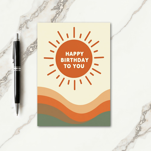 Nostalgic Birthday Sun Card