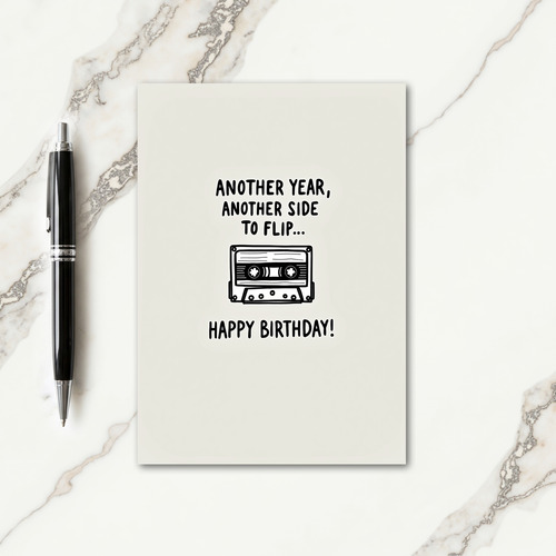 Nostalgic Cassette Birthday Card