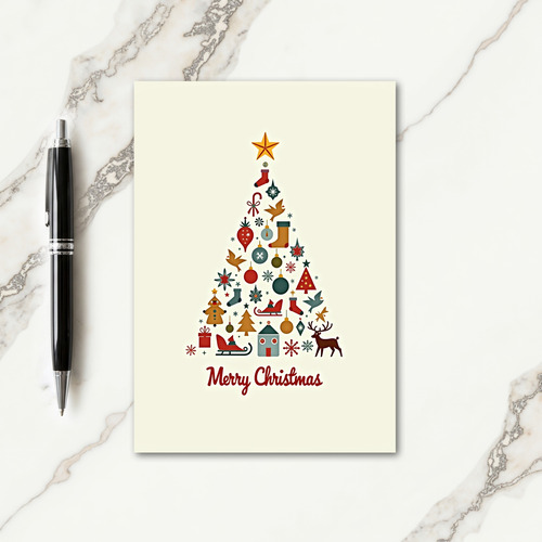 Nostalgic Holiday Tree Card