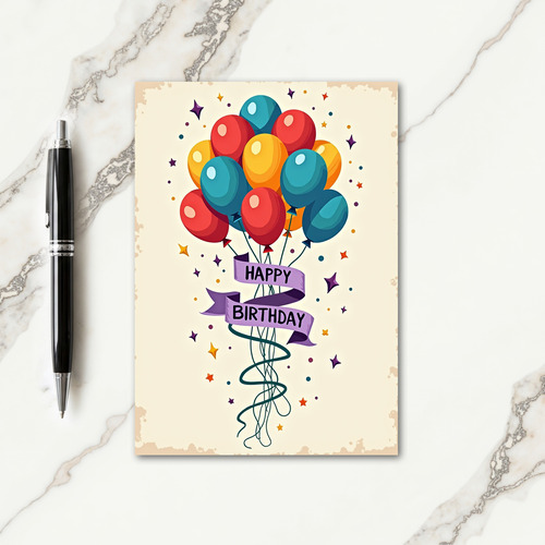 Nostalgic Parchment Birthday Card