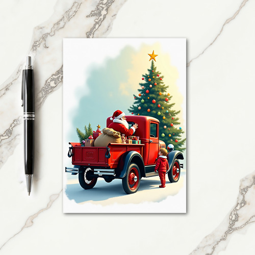 Nostalgic Truck Christmas Card thumbnail