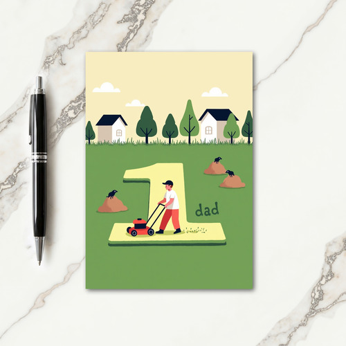 Number One Dad Lawn Card