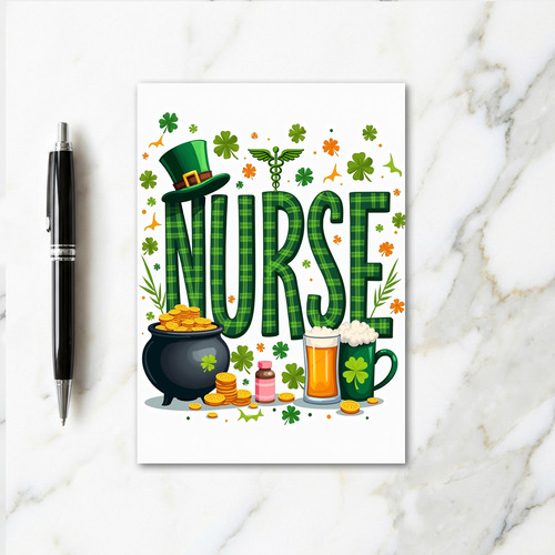 Nurse St Patricks Day Celebration Card