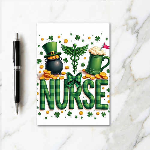 Nurses St Patricks Day Card