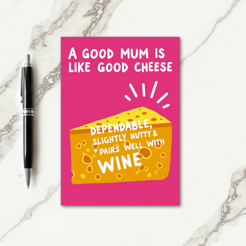 Nutty Mum Cheese Mothers Day Card