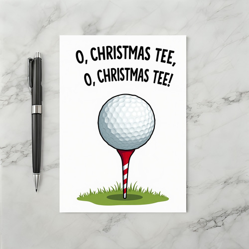 O Christmas Tee Funny Golf Card