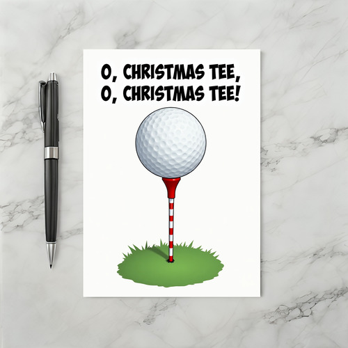 O Christmas Tee Golf Pun Card