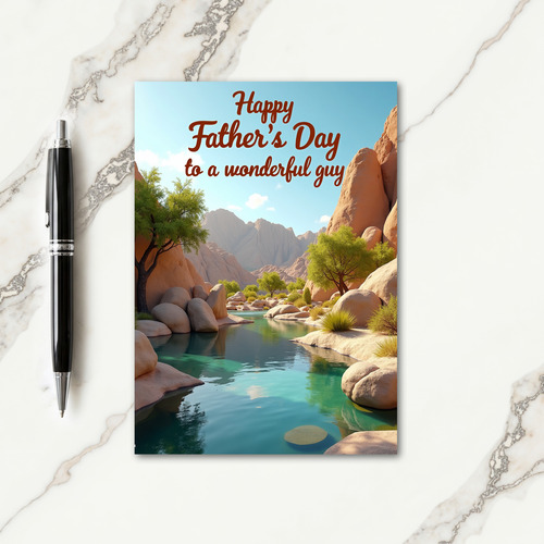 Oasis Fathers Day Greeting Card