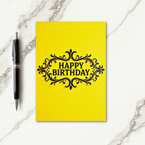 Obsidian Birthday Frame Card