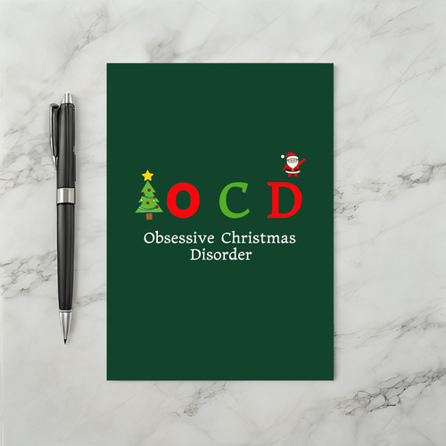 OCD Obsessive Christmas Disorder Funny Holiday Pun
