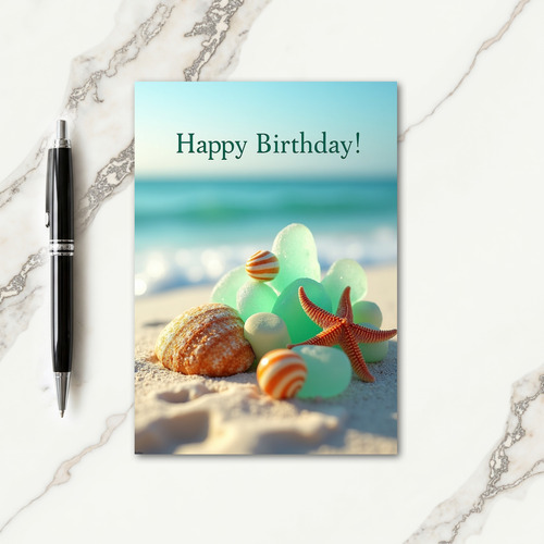 Ocean Art Birthday Card
