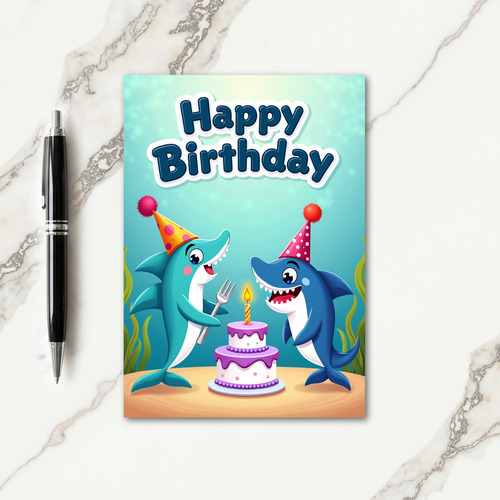 Ocean Birthday Creature Card