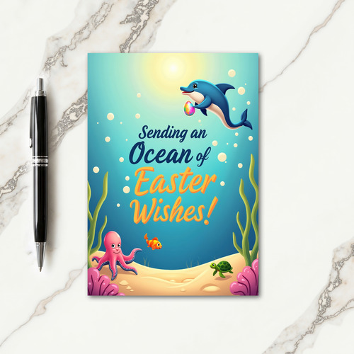 Ocean Easter Wishes Friend Card