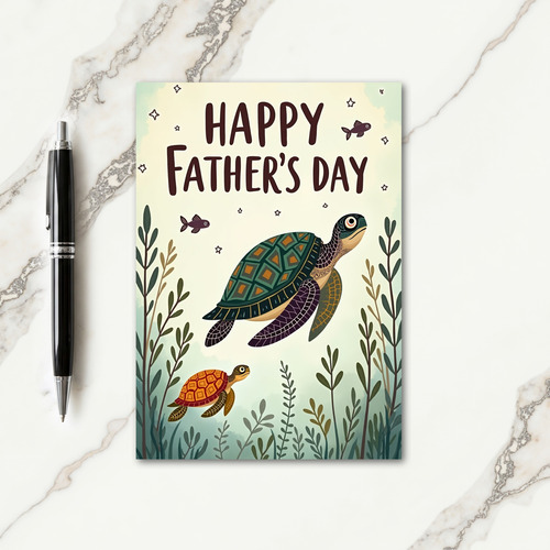 Ocean Fathers Day Art Card