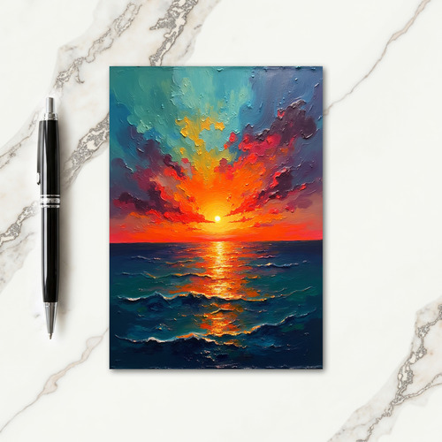 Ocean Fire Birthday Card