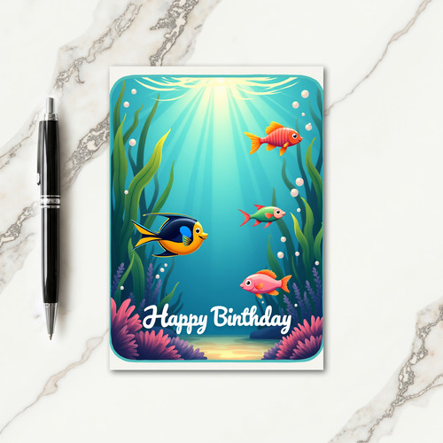 Ocean Friends Birthday Card